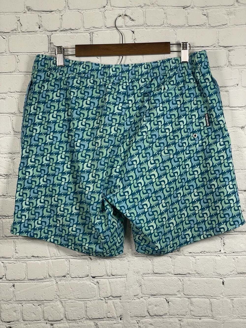 Bonobos Riviera Swim Trunks with Boxer Brief Liner Blue Whale Print Size XL - Picture 2 of 8